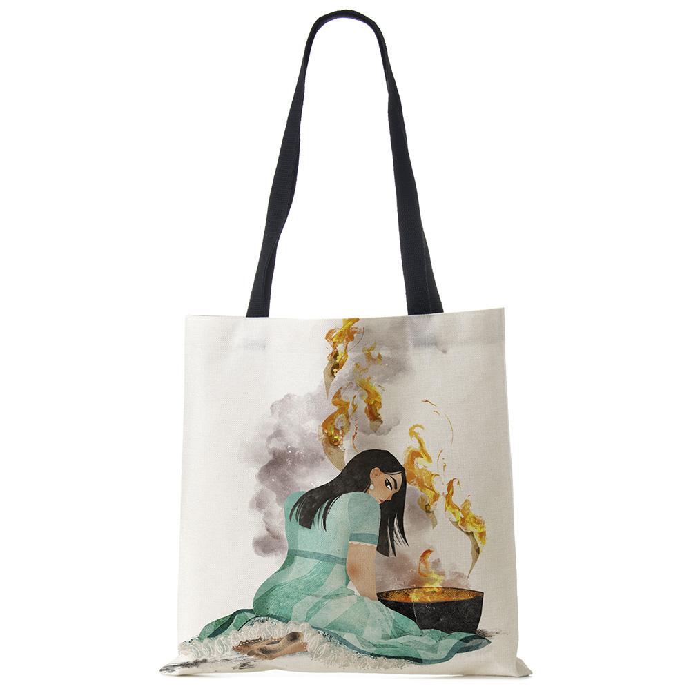 Индивидуальная винтажная большая сумка с принтом 50-х 60-х годов для женщин, многоразовые сумки на ремне, дорожные школьные пляжные сумки