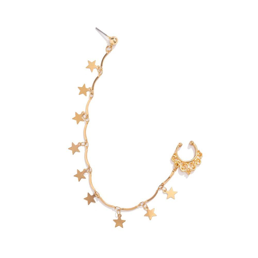 Кисточка Жемчужные Кольца для Носа Серебряные Серьги-Гвоздики Бабочки Модные Клипсы для Пирсинга Ноздрей Имитация для Мальчиков