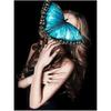 5D DIY Алмазная картина Девушка и синяя бабочка Набор для вышивки крестом Мозаика Алмазная вышивка Роза Полный круглый/квадратный дрель Украшение дома