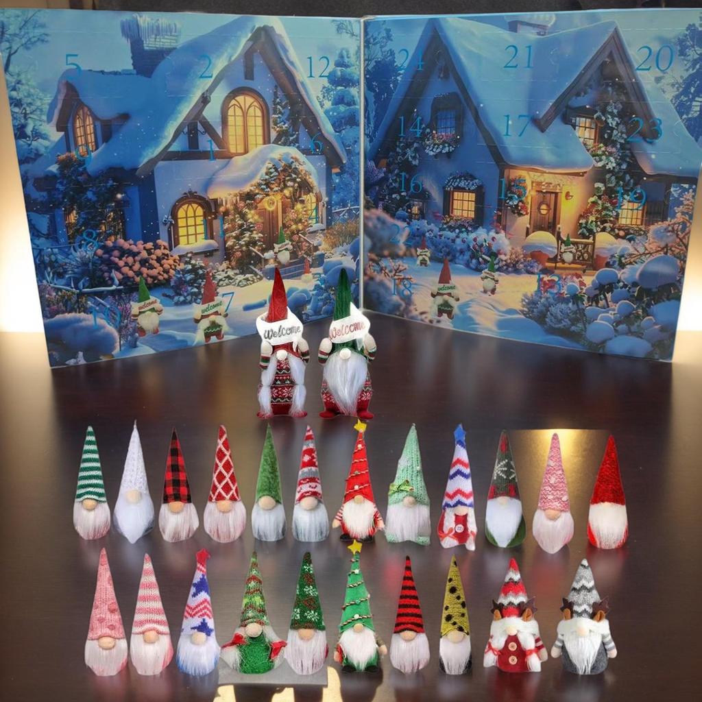 2025 Christmas Dwarf Advent Calendar 24 Days Christmas Dwarf Advent Countdown Calendar Gnome Doll Collection Toy Doll Gifts