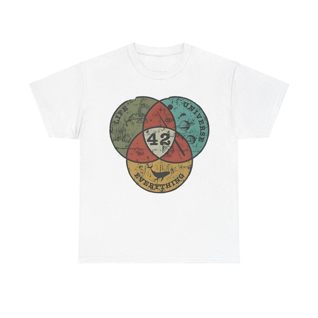 The Hitchhiker's Guide to the Galaxy 42 Graphic Unisex Tee T Shirt