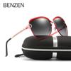 BENZEN Polarized Sunglasses Women Brand Designer Vintage Sun Glasses Female Oversized Lady Eyewear Black 6623