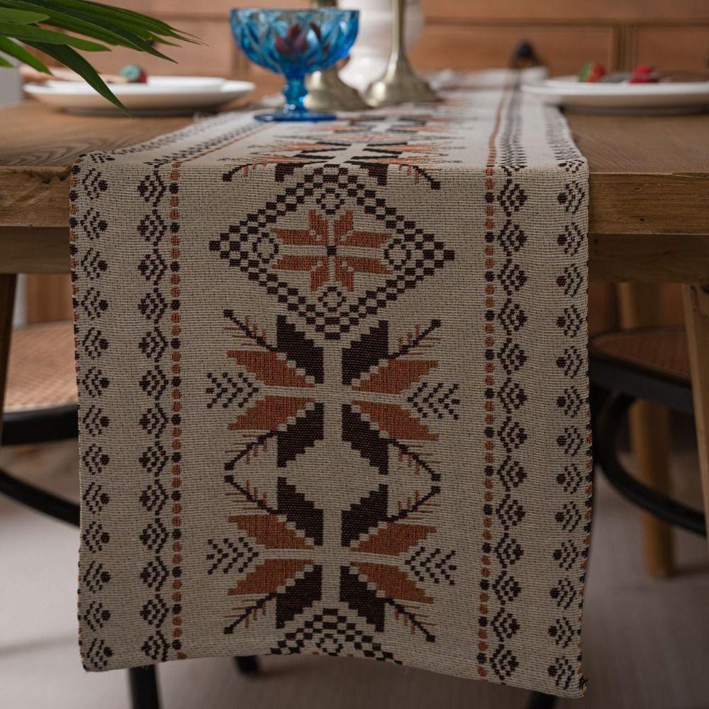 Непромокаемая хлопковая льняная дорожка для стола, льняное покрытие для стола, скатерть-флаг для кухни