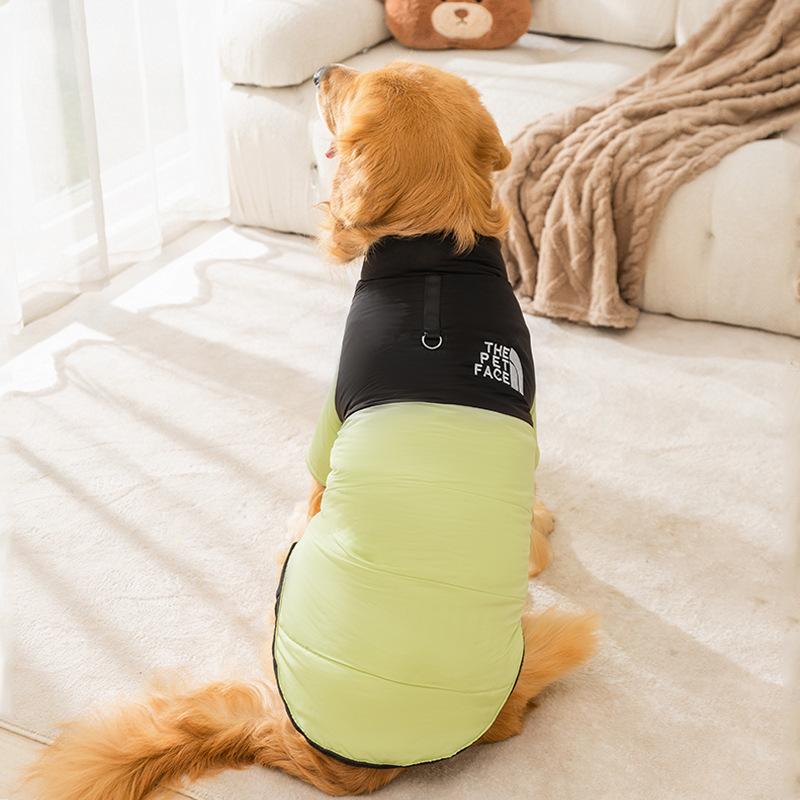 Золотистый ретривер Бордер-овчарка Осень и Зима Теплая Маленькая Средняя и Большая Собака Одежда для Собак Повседневная Тедди Двуногая Хлопковая Одежда Одежда для Питомцев