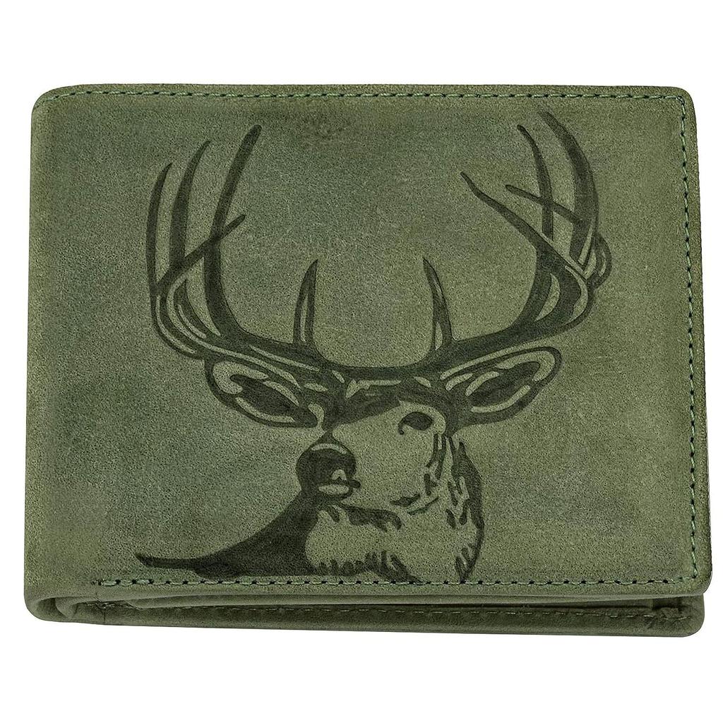 HORNBULL Richard Green RFID Кожаный кошелек для мужчин с блокировкой |