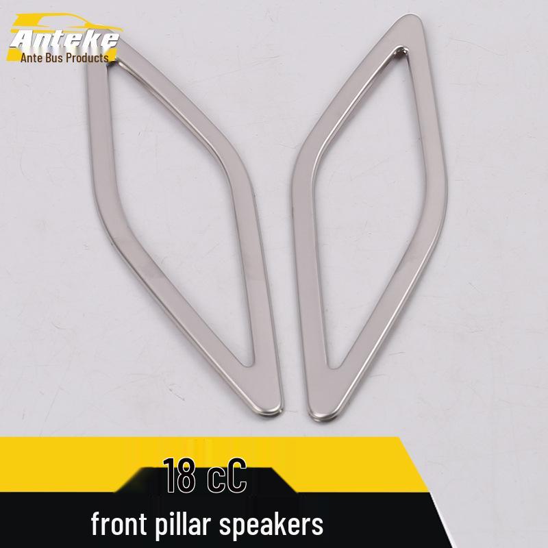 18 CC Stainless Steel A-Pillar Speaker Decorative Frame Cover