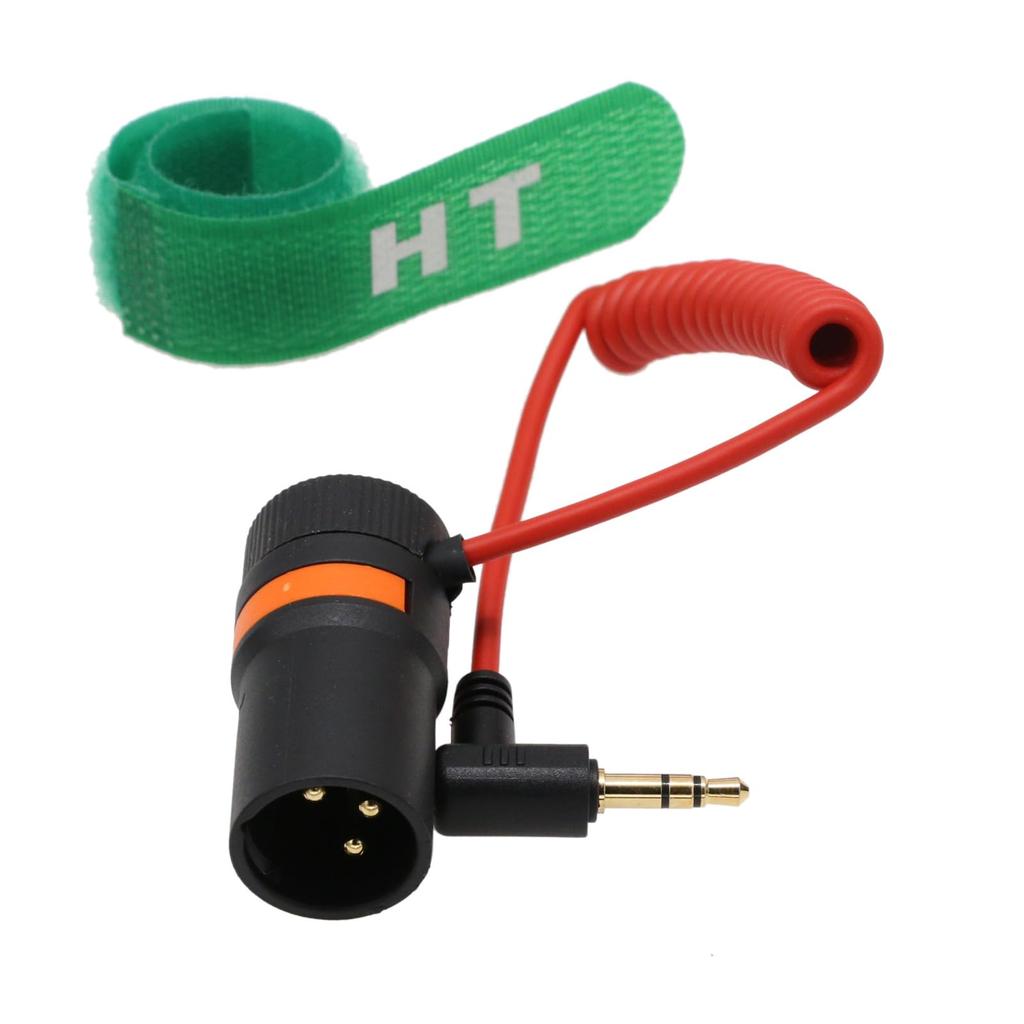 Аудиокабель HangTon Mini Jack на XLR для BOYA Rode Wireless GO II Sony FX9 FX3 Canon Camera Mixer Прямоугольный штекер Резьба 50см 3.5мм 3-контактный Микрофон,