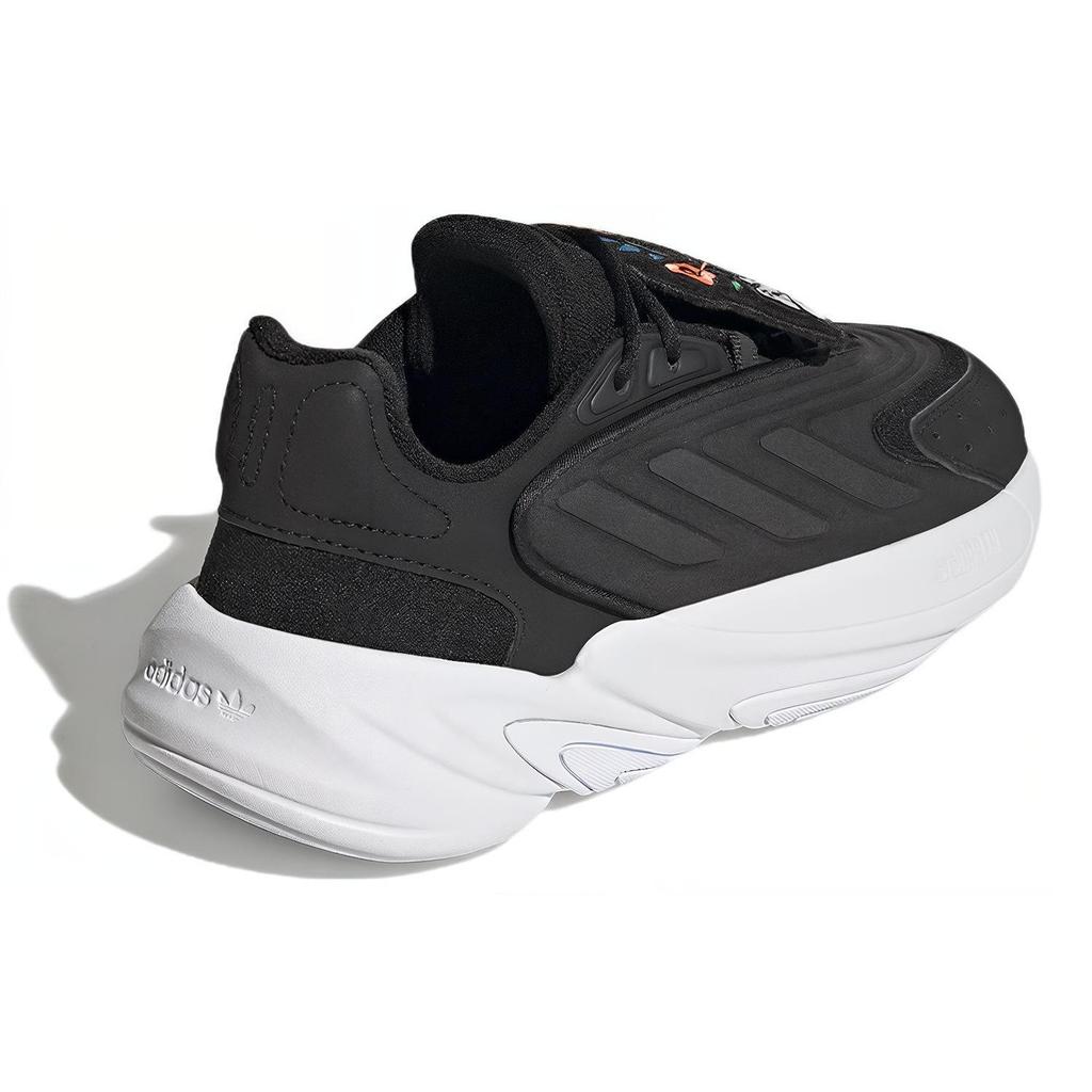 Adidas Womens Ozelia 'Black White' (women's sizes) Core Black / Cloud White / Acid Red Chunky Sneakers GW0593