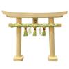 Hiranoya Torii Gate, Izumo Shimenawa, Shinto Shrine, Made in Japan with Hinoki Wood and Rice Straw, 19cm x 16cm