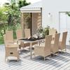 VidaXL Garden Dining Set and Cushions 9 Pcs Beige Poly Rattan, Dining Set 3157575