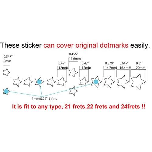 Jockomo Everly Brothers Star (White Pearl) Guitar Inlay Sticker