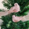 4 Pcs Handmade Simulation Bird With Clip Colorful Bird Ornaments Christmas Feather Bird  Garden