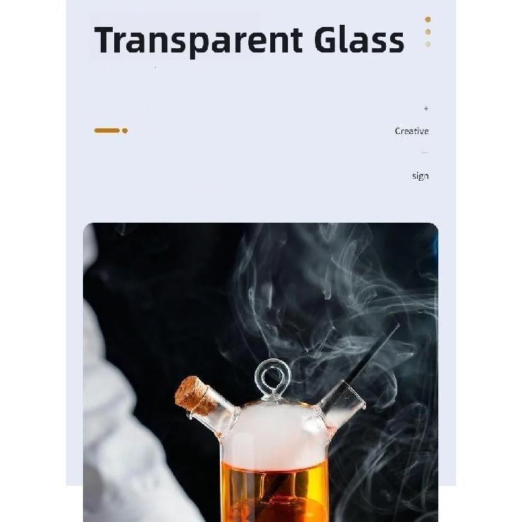 Double-Tube Glass Cup Creative Sharing Barware Beverage Hanging Cup Parrot Chicken Tail Glassware Heat Resistant Cocktail Cup