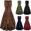Women's Vintage Solid Color Lace Collar Cos Dress