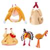 Funny Adult Plush 3D Turkey Thanksgiving Hat Unique Headwear Women Men Christmas Party Gift Birthday Christmas Hat