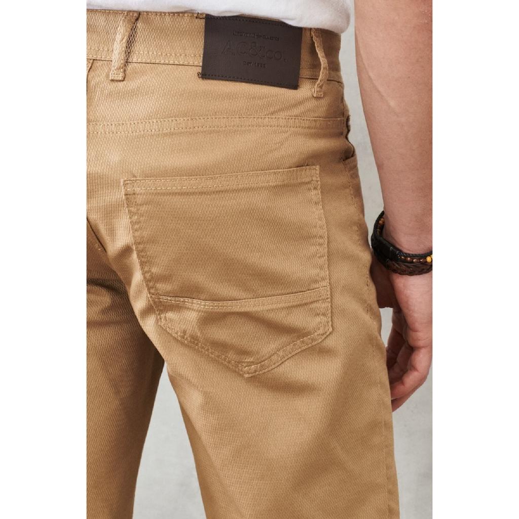 Мужские брюки-чинос светло-коричневого цвета Slim Fit с 5 карманами