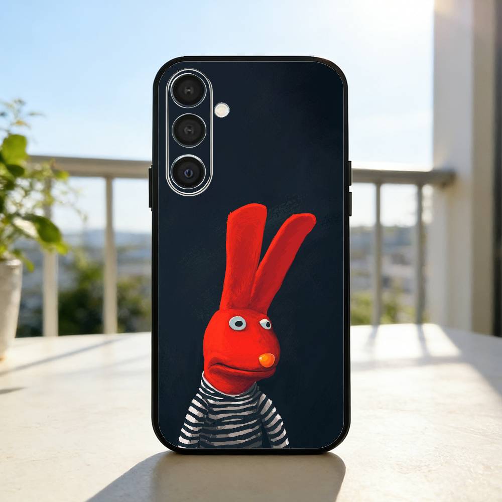 Cute B-Bodoque 31 Minutos Bunny  Phone Case For Samsung  A73,A21s,A22,A31,A32,A52,A53,A71,A80,Soft Black Shell