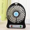 New Black Mini Portable Rechargeable Fan USB Charging Fan Air Cooler LED Light