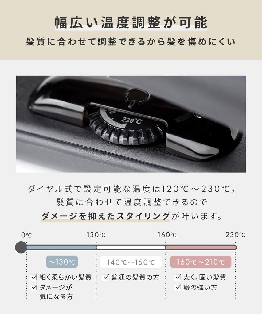 SALONIA Straight Iron Hair Iron 24mm with Heat Resistant Pouch Available Overseas Gray SL-004SGR