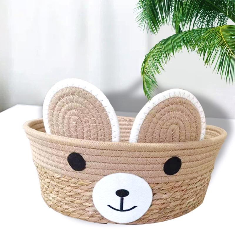 Корзина-лежанка для кошек и щенков Основание Съемная подушка Корзина для мелких и средних питомцев Креативная лежанка для питомцев Милое гнездышко