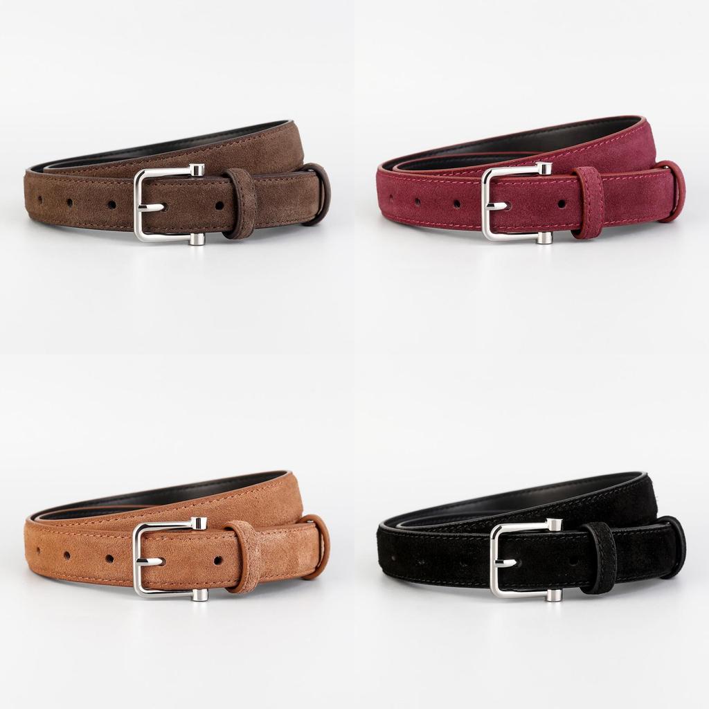 Minimalist Genuine Leather Belt For Business And Casual Wear With Pin Buckle For Men And Women