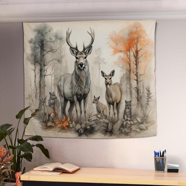 deer tapestry