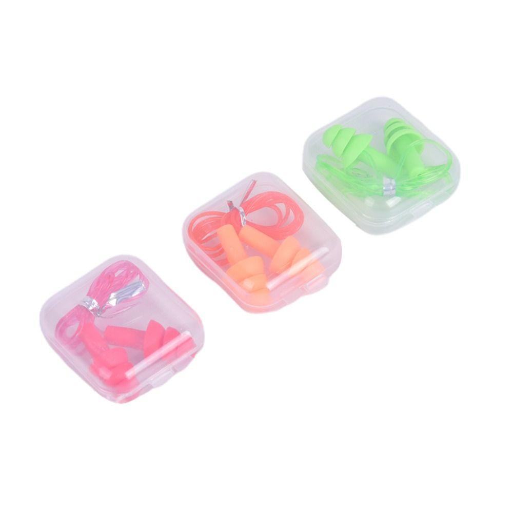 Accessories Hearing Sleep Earplugs Swim Ear Plugs Nasal Clip Earplugs with Rope Silicone Ear Plugs