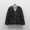 Feather 90 New National Standard White Duck Down Jacket Winter Rhombus Warm Loose Down Jacket Women