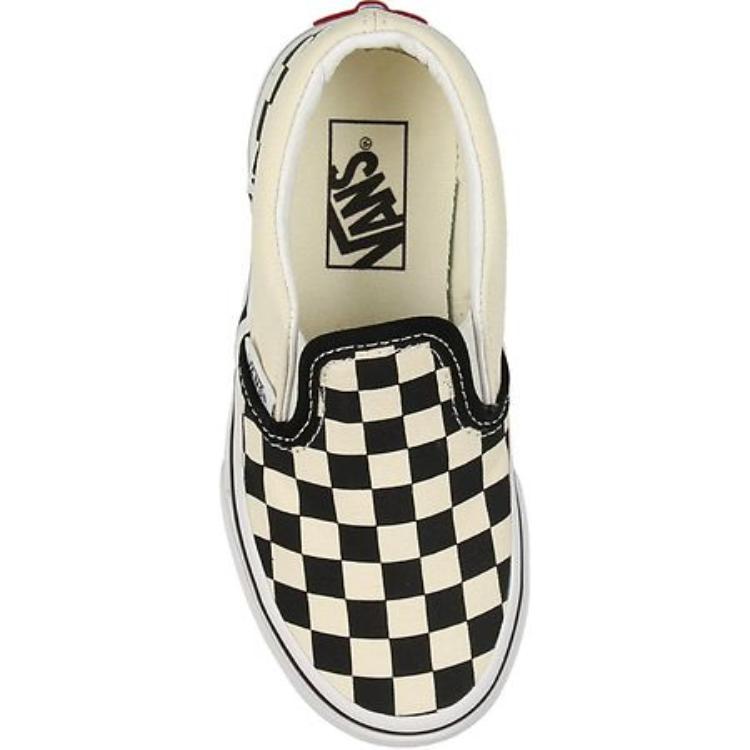 Vans Слипоны Классическая клетка Удобные низкие детские кеды для скейтбординга Детские кроссовки Желтый Черный VN000ZBUEO11