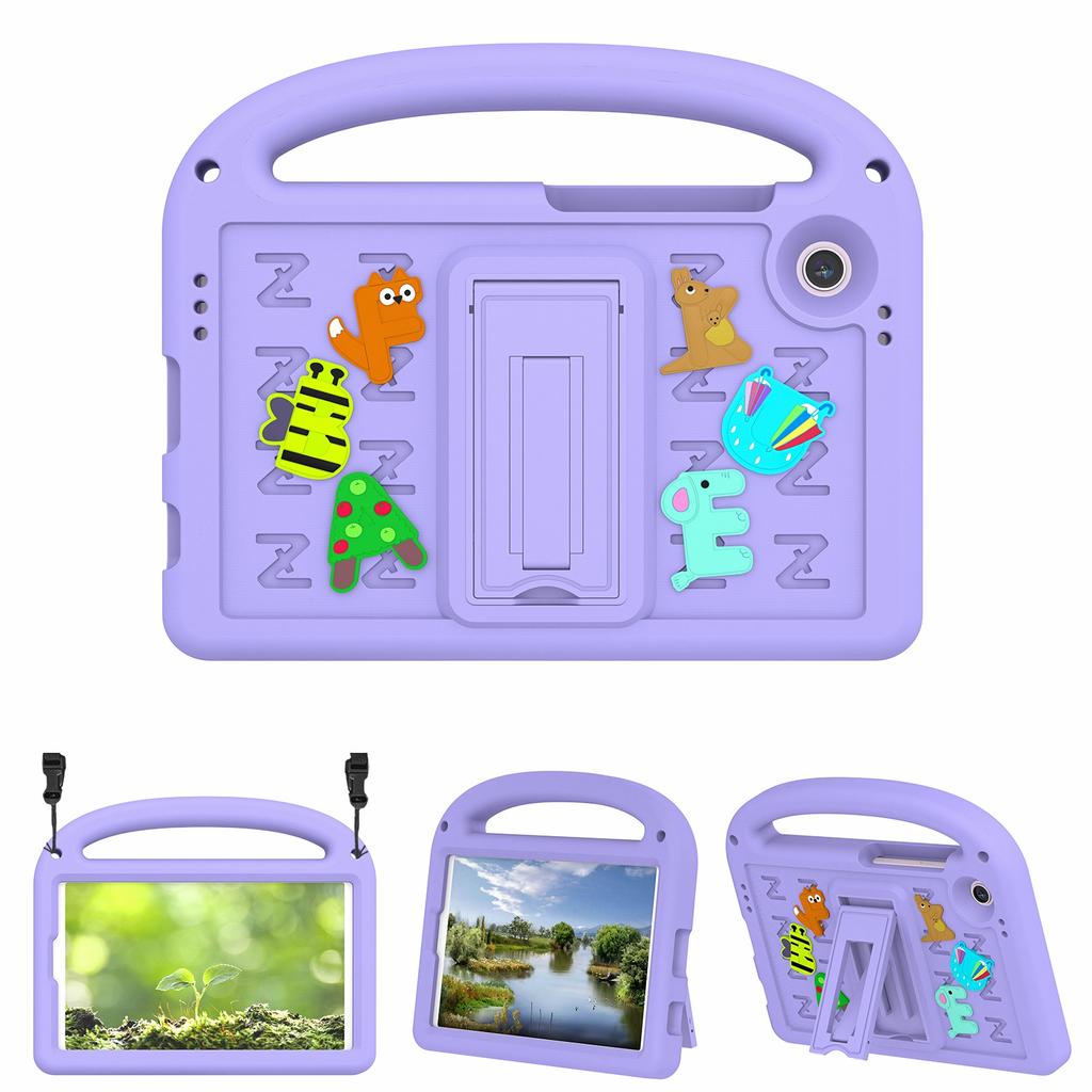 Чехол для Samsung Galaxy Tab A9, мультяшный дизайн, подставка, чехол для планшета из ЭВА+ПК с ремешком