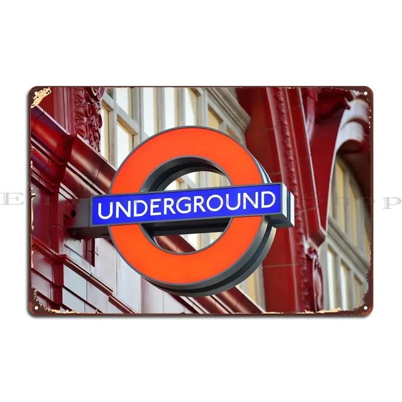 Винтажная металлическая табличка Underground London Ретро Кино Домашний Декор Стен Гаражная Жестяная Табличка Постер Идеально для Домашнего Бара или Мужской Пещеры