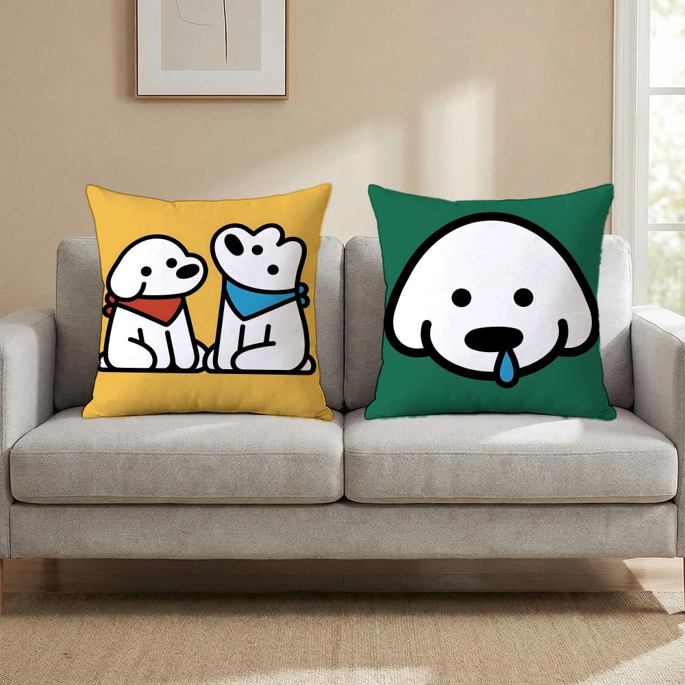 Cute Cute Puppy Memes Cushion Cover Cushion Cover Set 4Pcs 50X50 45X45 40X40 Pillowcase Decorative Sofa Home Decor