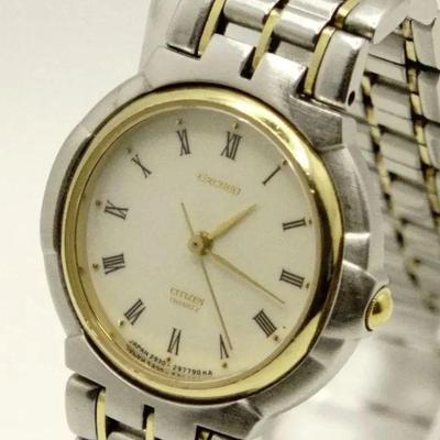 Б/у [Рабочий элемент] Citizen EXCEED 2930-294831 Y Комби Золотой Римский Циферблат Женские Часы Кварцевые 26.6 мм Швейцарский стиль Классические Офисные Повседневные (J0676)