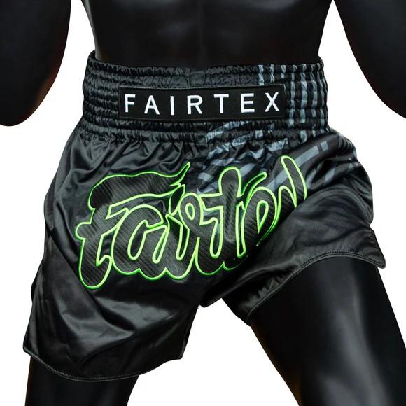Fairtex Muay Thai Racer Shorts BS1924 Black/Green M