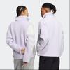adidas Оригинальная флисовая толстая повседневная куртка с большим логотипом в виде трилистника, куртки унисекс, фиолетового цвета HR3488