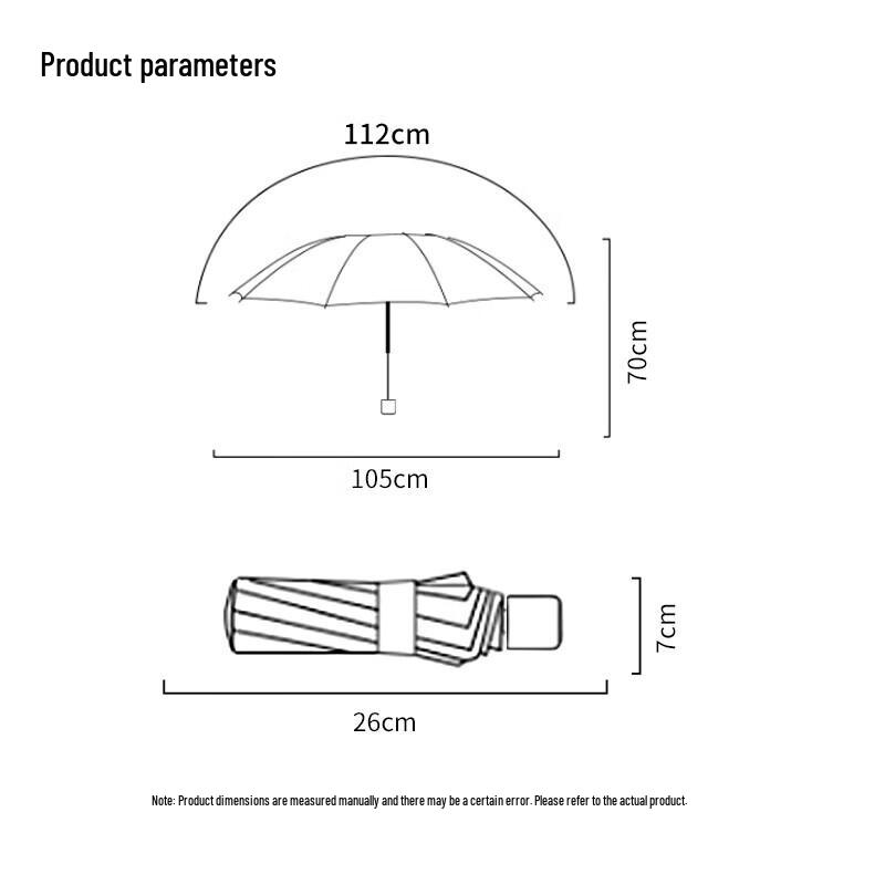 YUHANG Portable UV Protection 3-Fold Umbrella