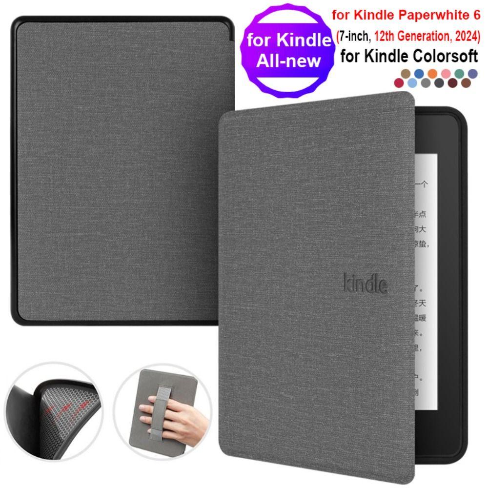 Цветной чехол из ТПУ Colorsoft с подставкой для руки Funda для Kindle Paperwhite 2024 7 дюймов (12-е поколение)