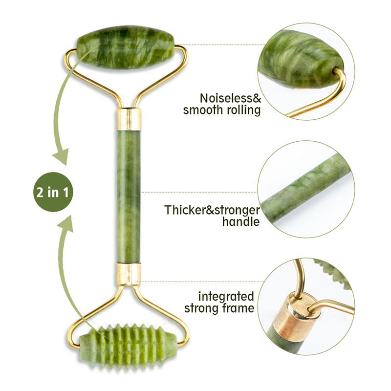 Массажер для лица Guasha Jade Roller Scraper Инструменты для ухода за кожей лица