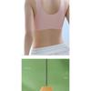 Women's Solid Front Button Bra with Shell Pattern Splicing Decoration Integrated Wide Shoulder Straps, Non Removable Bra Pads Without Steel Rings