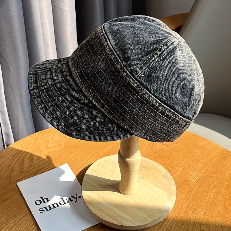 Новая универсальная японская джинсовая шляпа рыбака женская стираная ретро кепка с мягкими полями интернет-знаменитость такая же шляпа от солнца