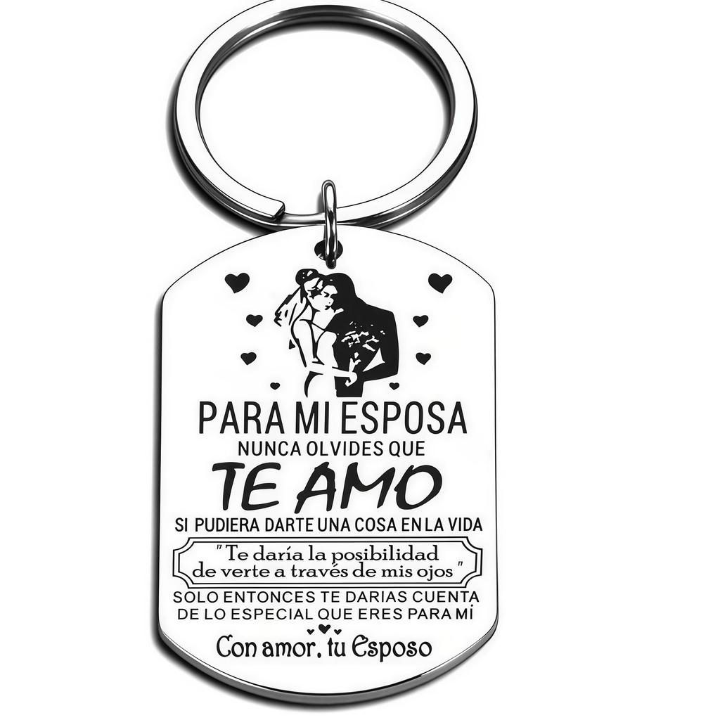Unisex Stainless Steel Keychain Gift for Weddings, Anniversaries, Valentine's Day, and Friendship
