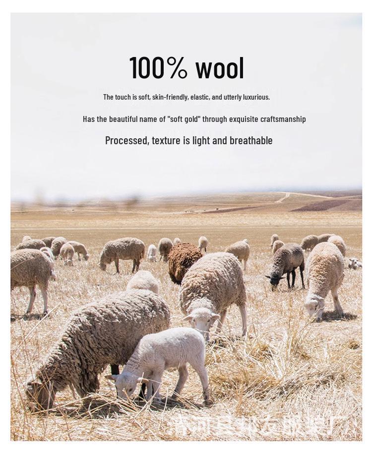 Мужской свитер с V-образным вырезом из чистой шерсти - Свободный крой, Большой размер, Смесь кашемира, Коллекция Осень/Зима