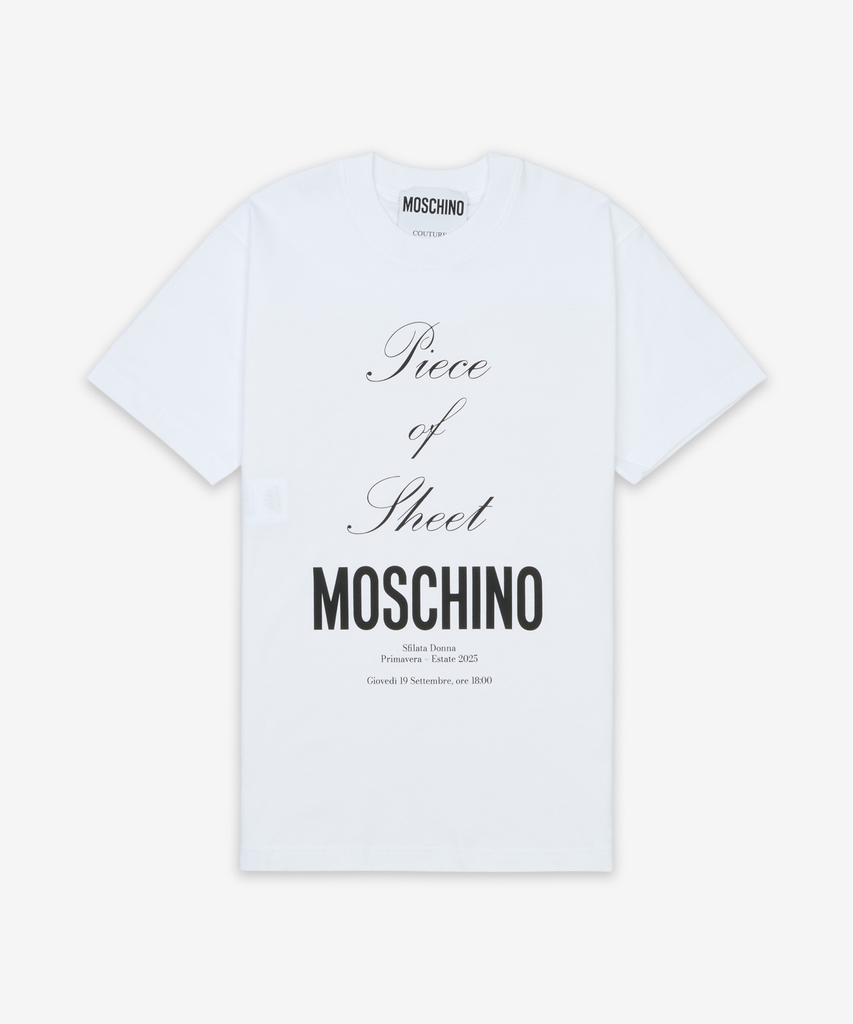 MOSCHINO Футболка 'Кусок Сиденья' - Белый / Aef251Dj071704411001