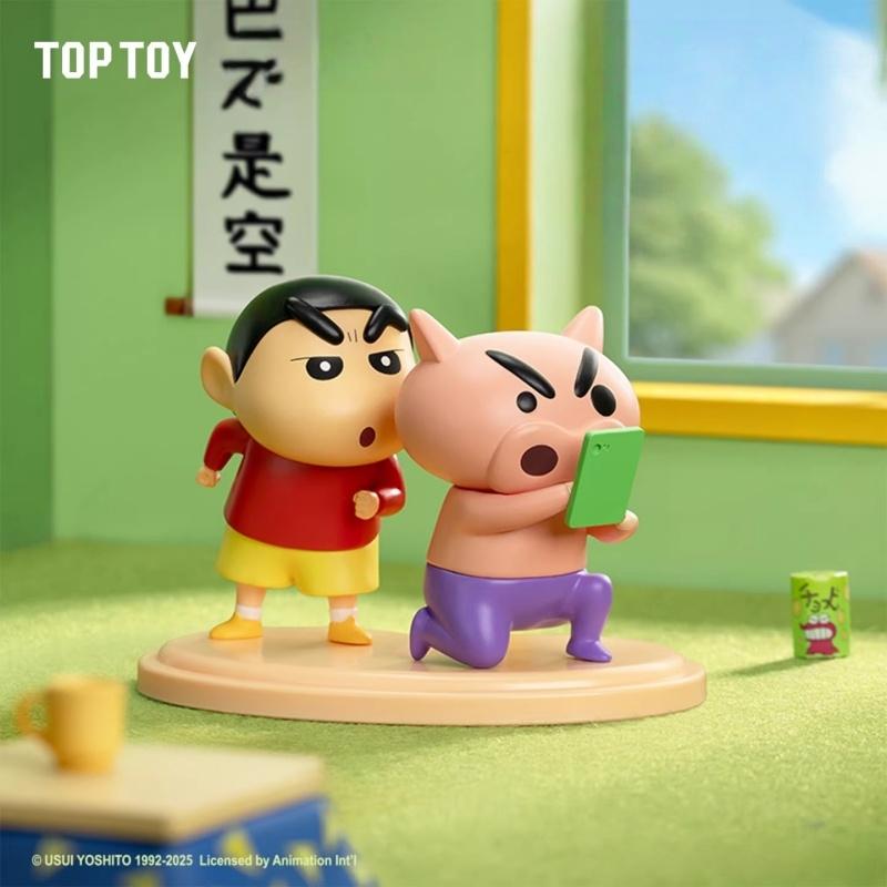 TOP TOY Шин-чан Касукабэ Серия Самых Сильных CP Милые Настольные Украшения Детские Игрушки Фигурки Подарки на День Рождения