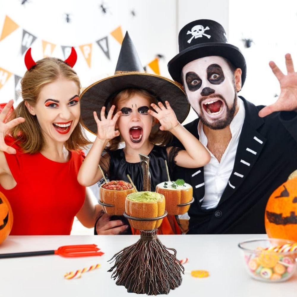 Складная тыквенная тарелка Съемный держатель для конфет на Хэллоуин Прочная подставка для миски со снеками Подача