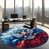 Russian Double Headed Eagle (1) Round Office Rug Decorative Floor Rug for Office Bedroom Living Room and Home Space