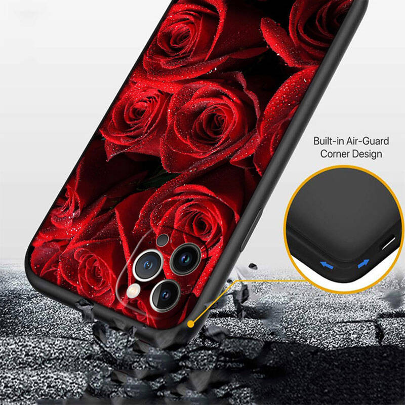 MH131 Чехол-накладка с цветами роз для iPhone 7 8 11 12 13 14 15 16 17 16E XS Pro Max XR X SE Air