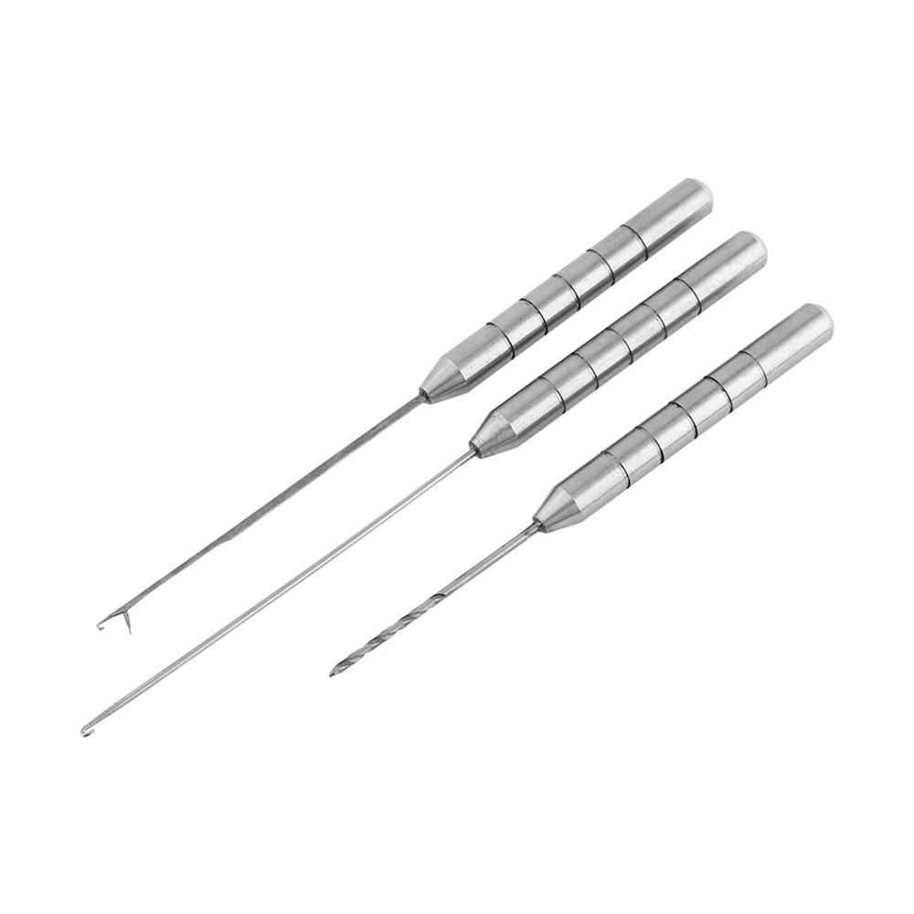 3Pcs/Set Portable Fishing Bait Needle Aluminum Alloy Baiting Rig Tool  Saltwater Fishing