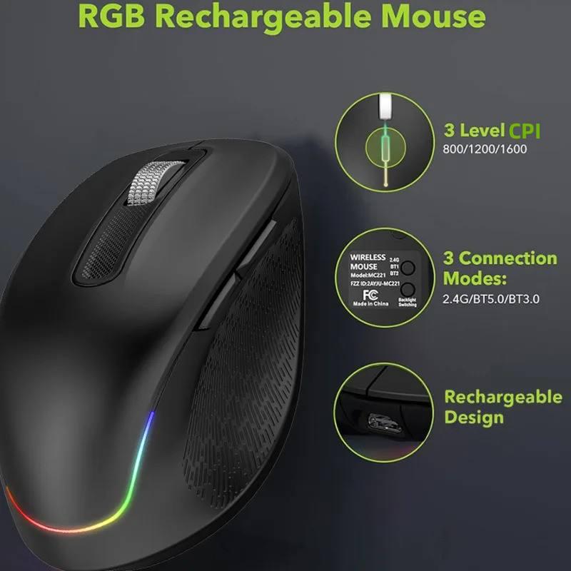 Беспроводной Bluetooth RGB-клавиатура и бесшумный набор мыши JOMAA для офиса
