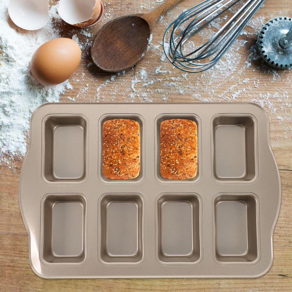 Large Capacity Mini Bread Baking Mold 8-Cavity Carbon Steel Cake Mold Muffin Dessert Tray Bakeware